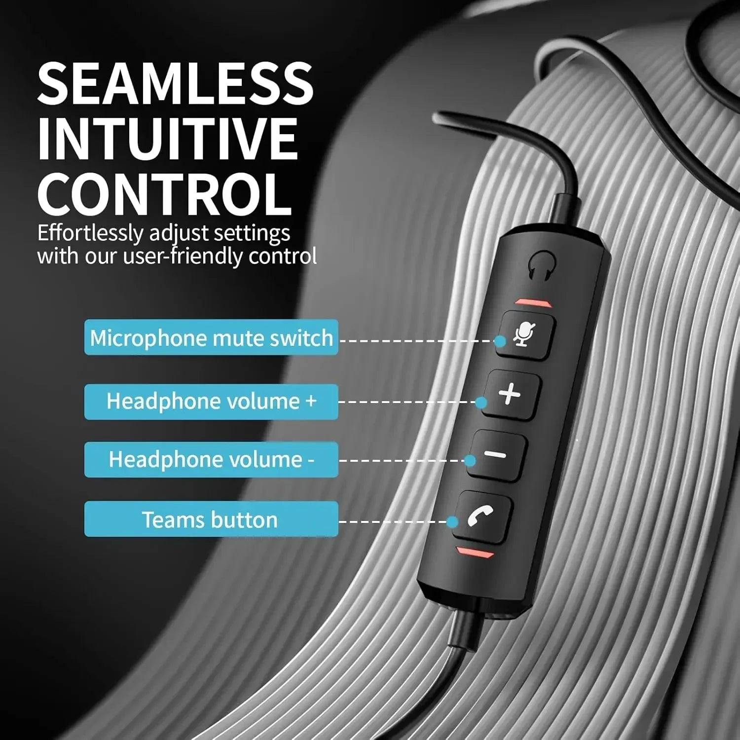 Acer HW03 USB Headset with MIC for PC Wired Headset with Mic for Office Remote Work Call Center Comfortable Design