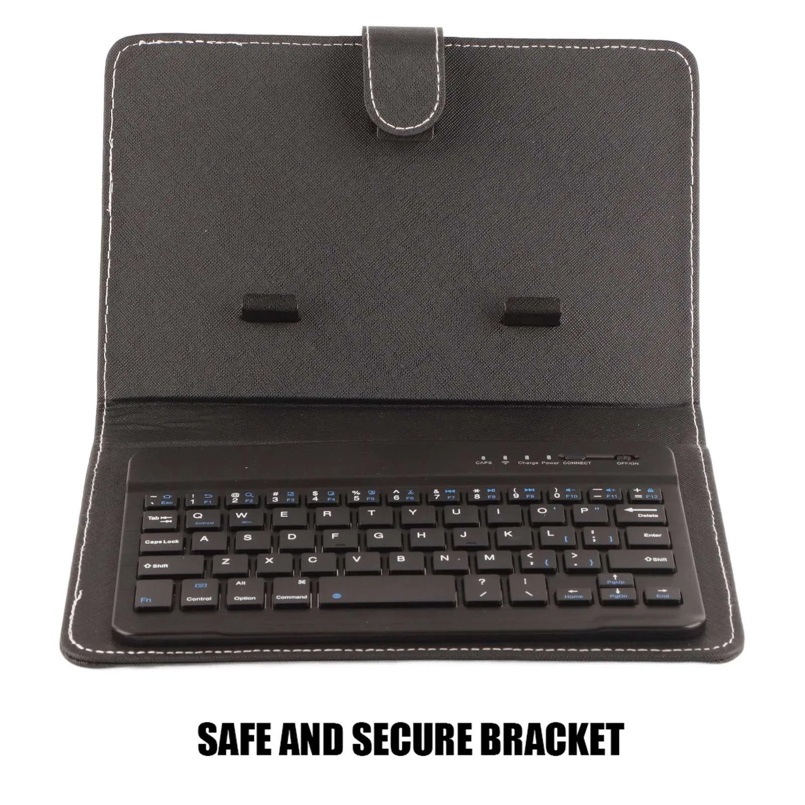 1PC 2 in 1 Wireless Bluetooth Keyboard Case with Magnetic Stand Rechargeable PU Leather Cover for iOS Android Phones