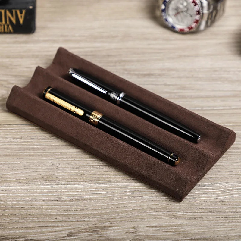 Handmade 1/2/3 Size for Pen Desktop Creative Pen Display Rack Leather Pen Holder Kawaii Desk Pencil Organizer Office