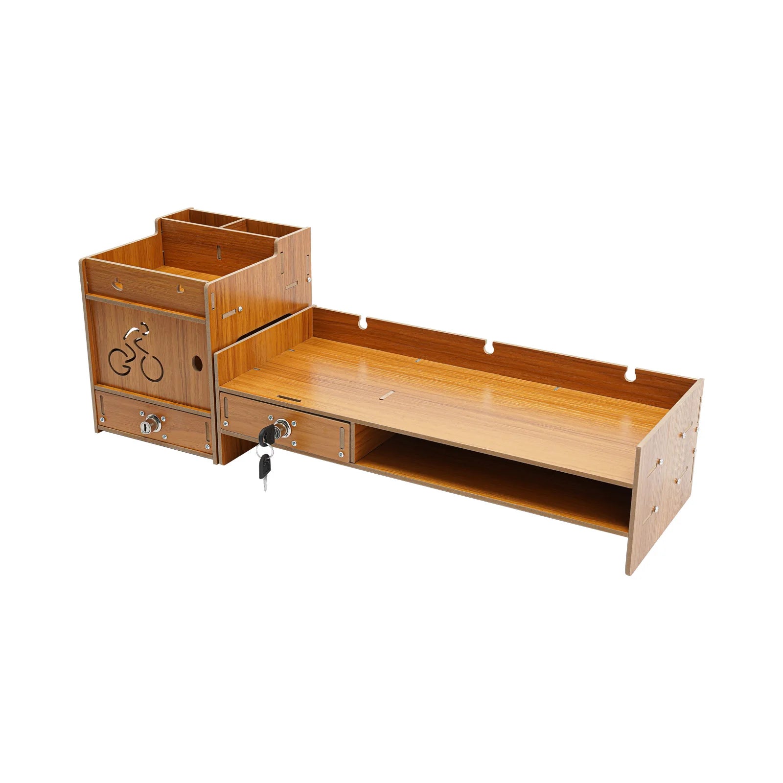 Monitor Stand with Easy Installation Guide Adjustable Monitor Stand Step-by-Step Assembly Guide for Small Cabinet