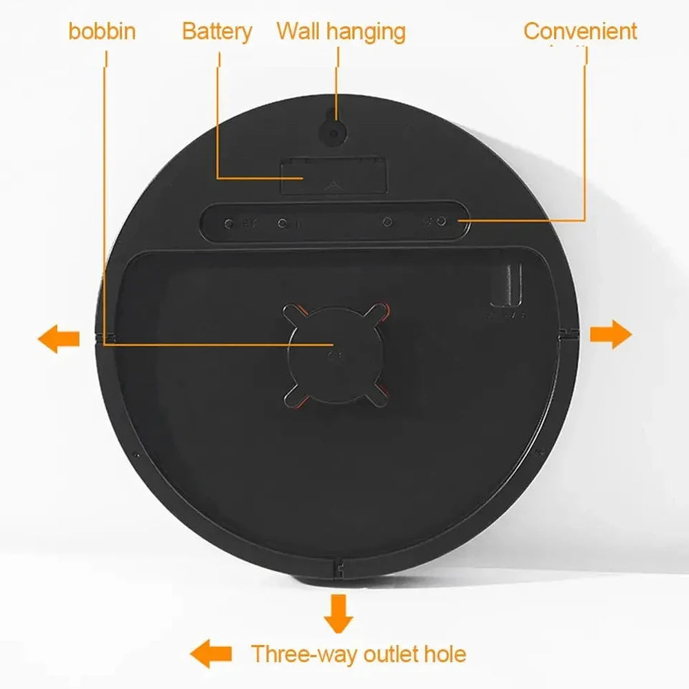 Remote Control LED Wall Clock with Dual Alarms,Calendar and Temperature Display for Home Decoration.Brightness