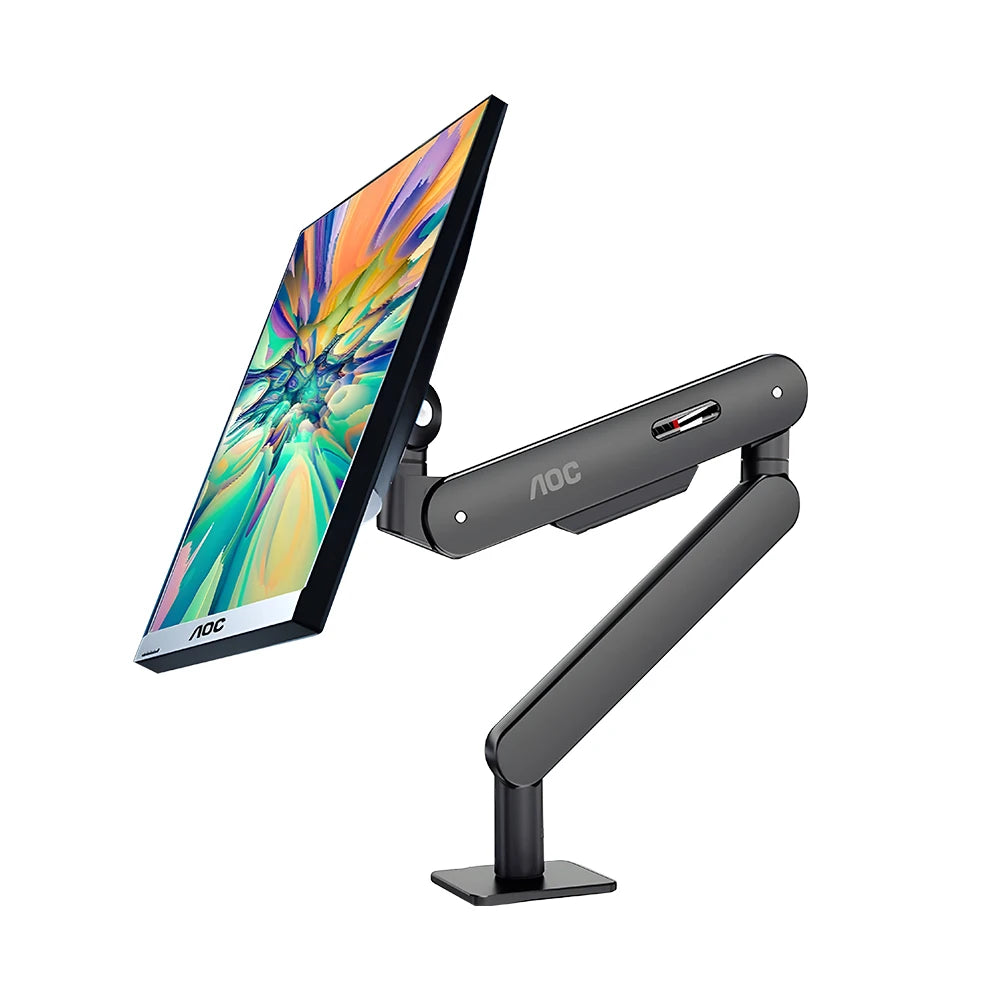 AOC Single Monitor Desk Mount 17’’-34’’ Inch Weight up to 19.8 lbs Screen Bracket Adjustable 360° Rotation AM400B Black