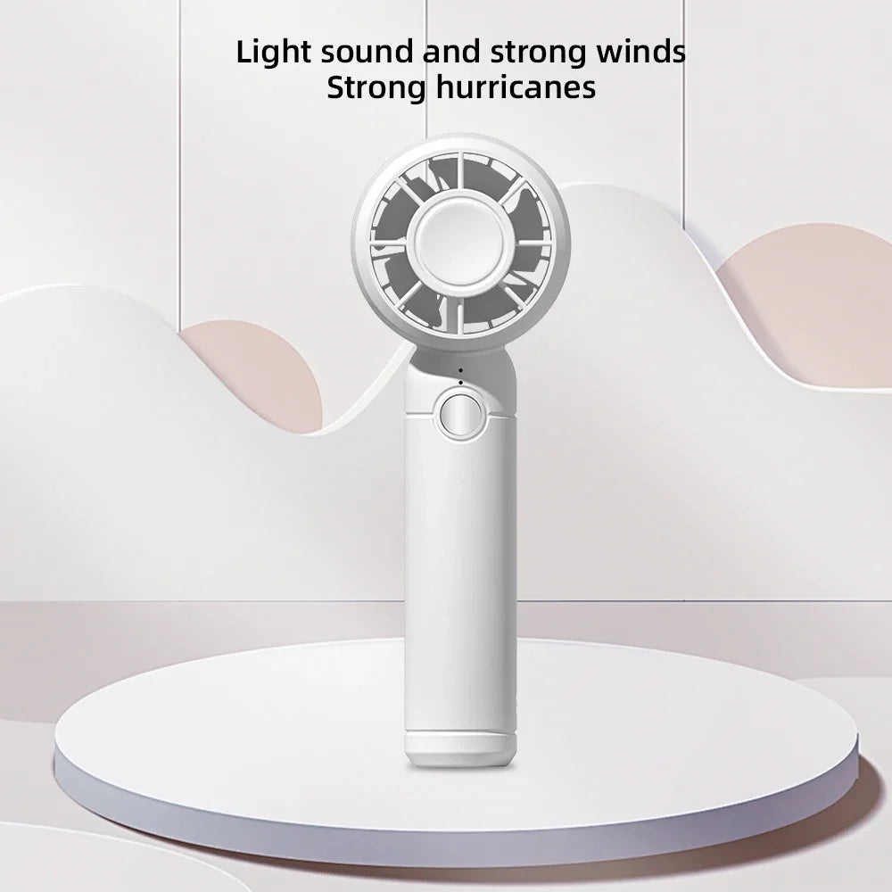 2025 USB Rechargeable Mini Fan Portable Handheld Cooling Fan for Office & Travel - United States / White