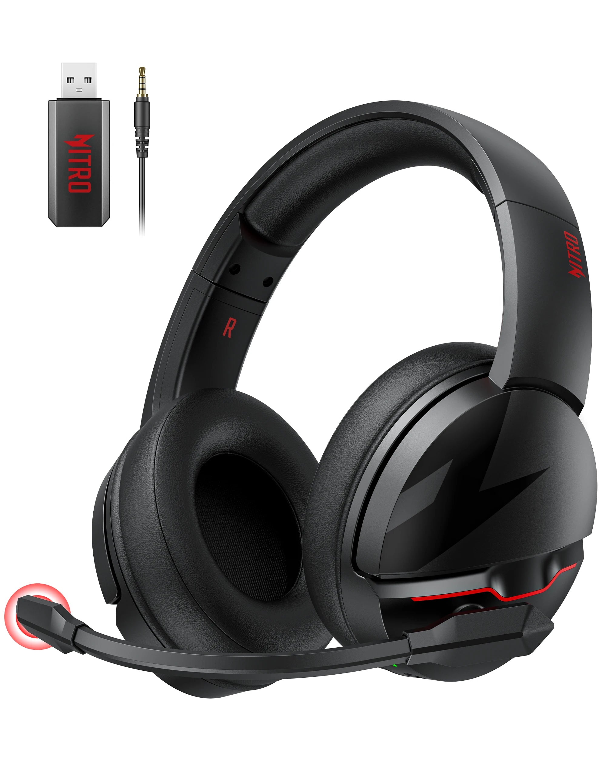acer K2 2.4GHz Headset 50mm Drivers Clear Voice Mic 3.5mm Gaming Headphones for PC Meeting Music PS4 Wireless Gaming
