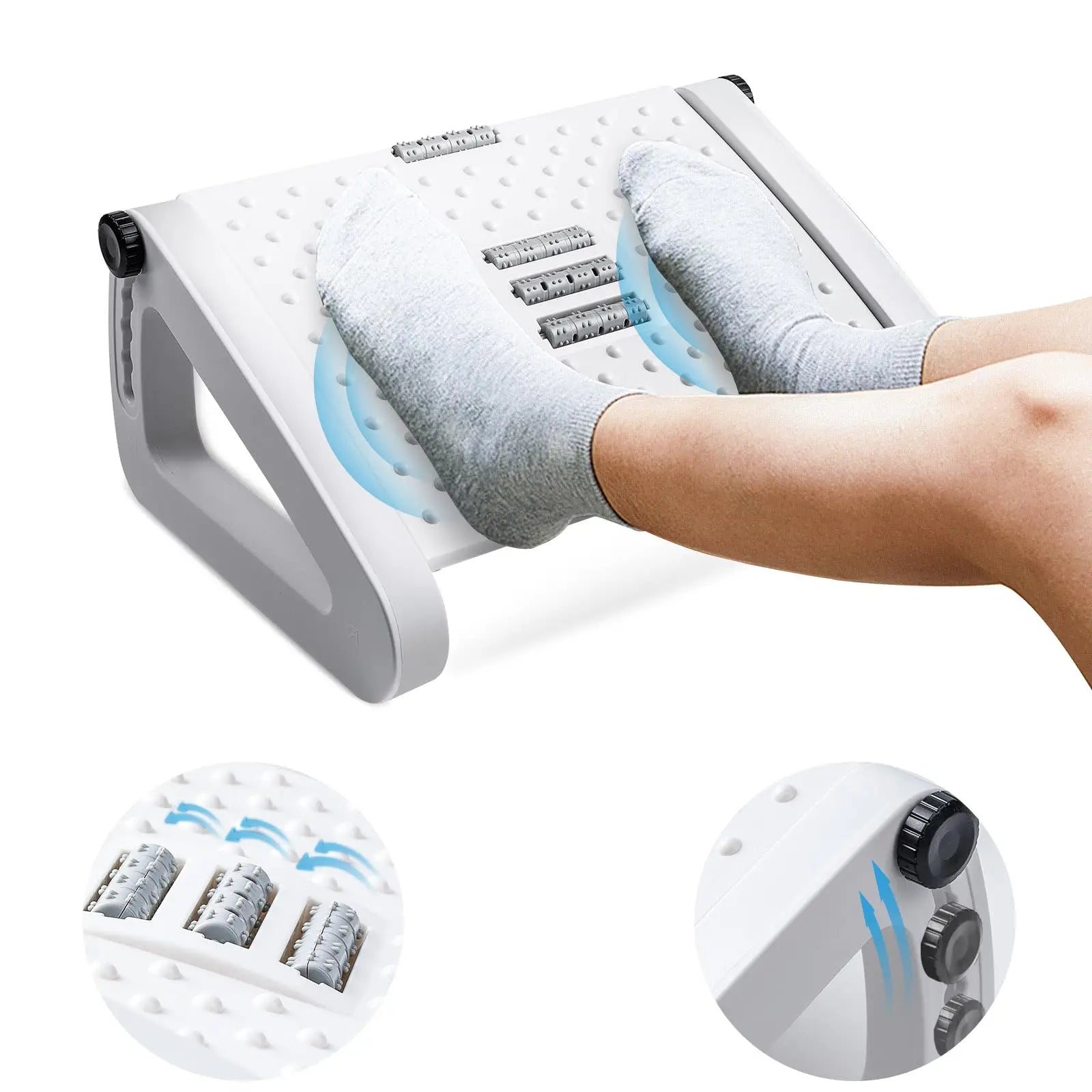 Foot Rest for Under Desk at Work,Adjustable Height Foot Rest Portable Under Desk Foot Stool for Home,Office