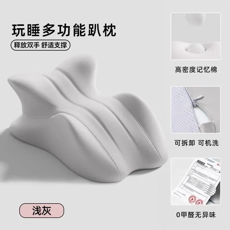 Couples Butt Cushion Adults Sitting Lying Bed Waist Cushion Memory Foam Office Chair Washable Backrest & Lumbar Support