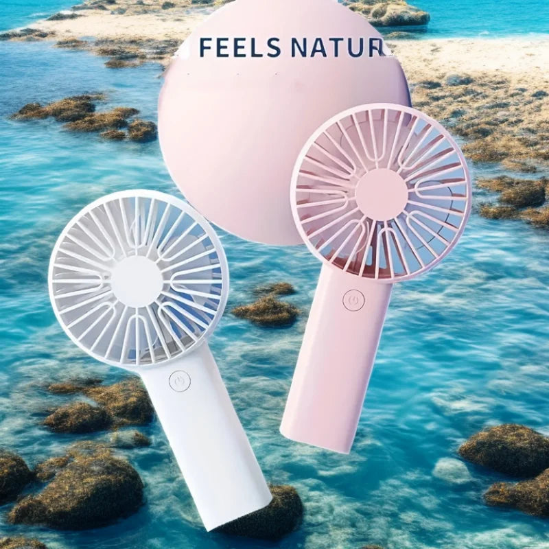 Summer Fashion Mini USB Charging Handheld Fan Desktop Small Fan With Mobile Phone Holder Portable And Simple Outdoor