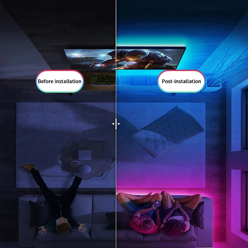 GREATWALL IR44K 5050 LED strip 32.8f/16.4 feet Halloween Christmas decoration DC LED neon light RGB flexible light