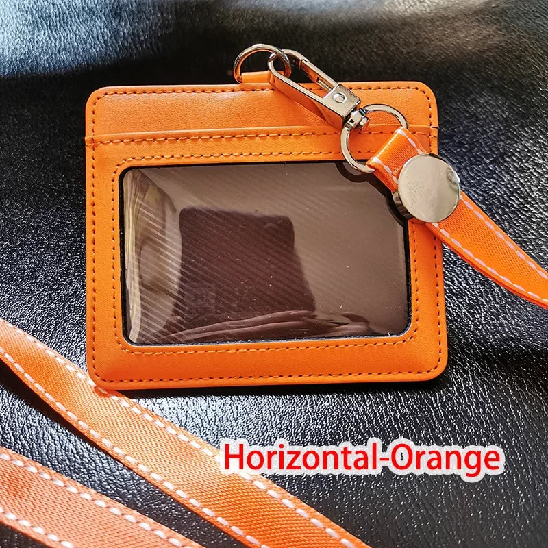 NEW ID Holders Bank Credit Card Holder Unisex Genuine Leather Card Case Business Working Id Badge Name Tag Covers