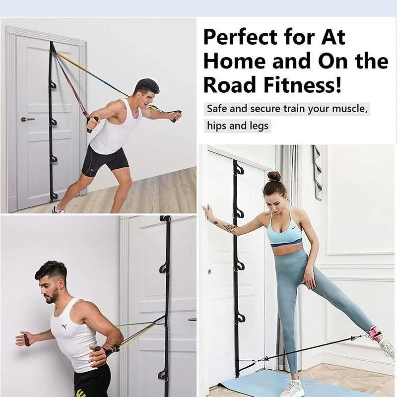Home Fitness Elastic Training Strap Fitness Resistance Band Over Door Anchor Bands Pull Rope Door Buckle For Fitness