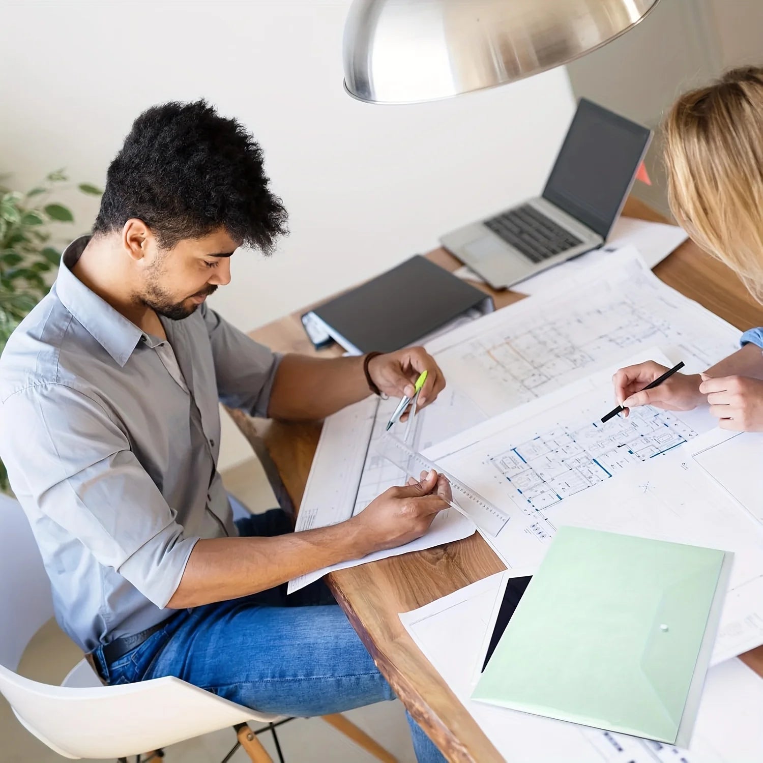 10 Pcs A3 Paper Storage Transparent File Bag Folders Button Bags Document Office - A3