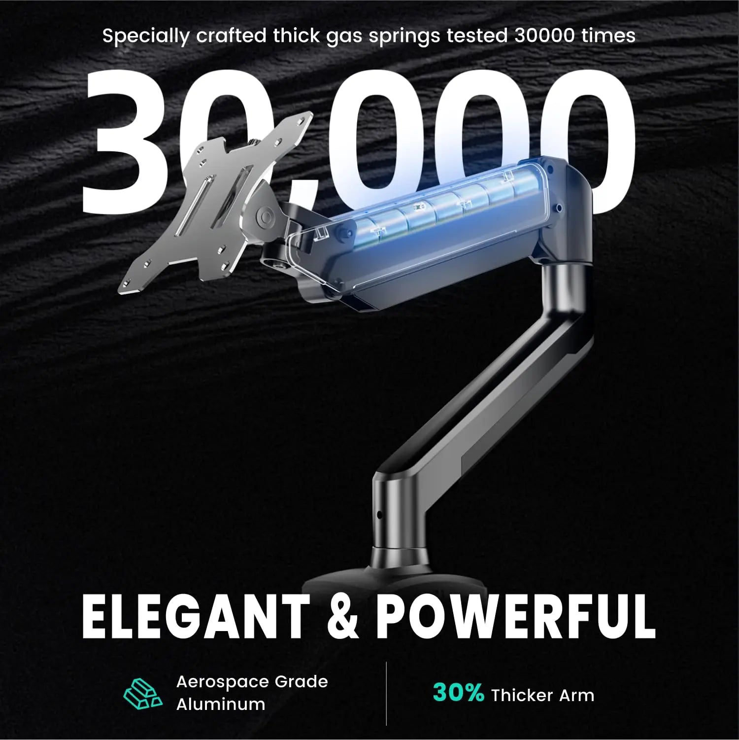 Single Computer Monitor Arm Mount Bracket Flexible 180° Swivel 360° Rotation Support Monitor Arm Stand for Ergonomic