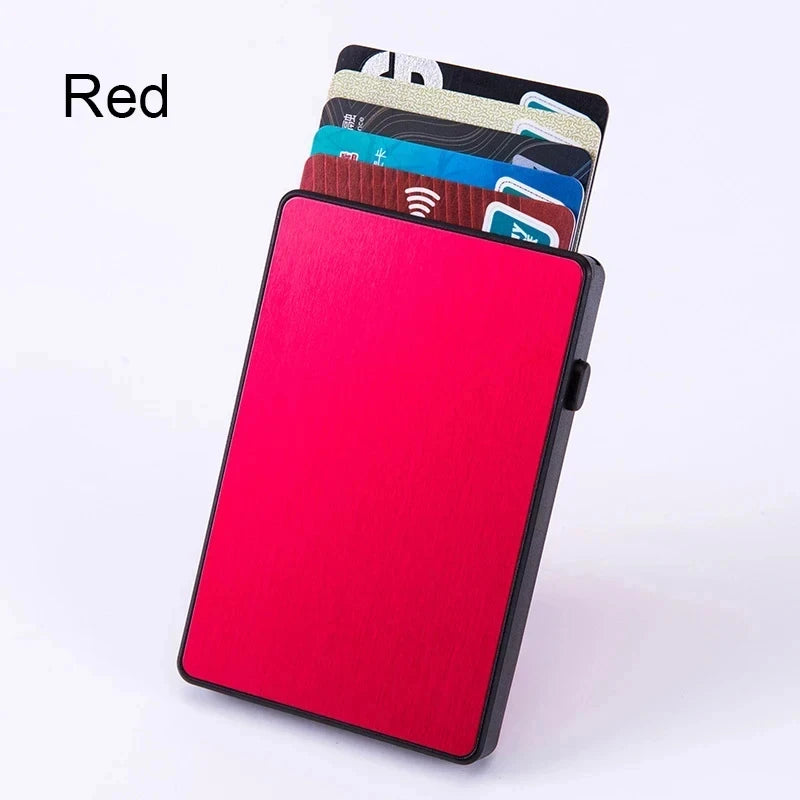 Gold Thin Pop Up ID RFID Card Holder For Man Slim Men’s Card Wallet RFID Creative Credit Card Case For Women Female - 6