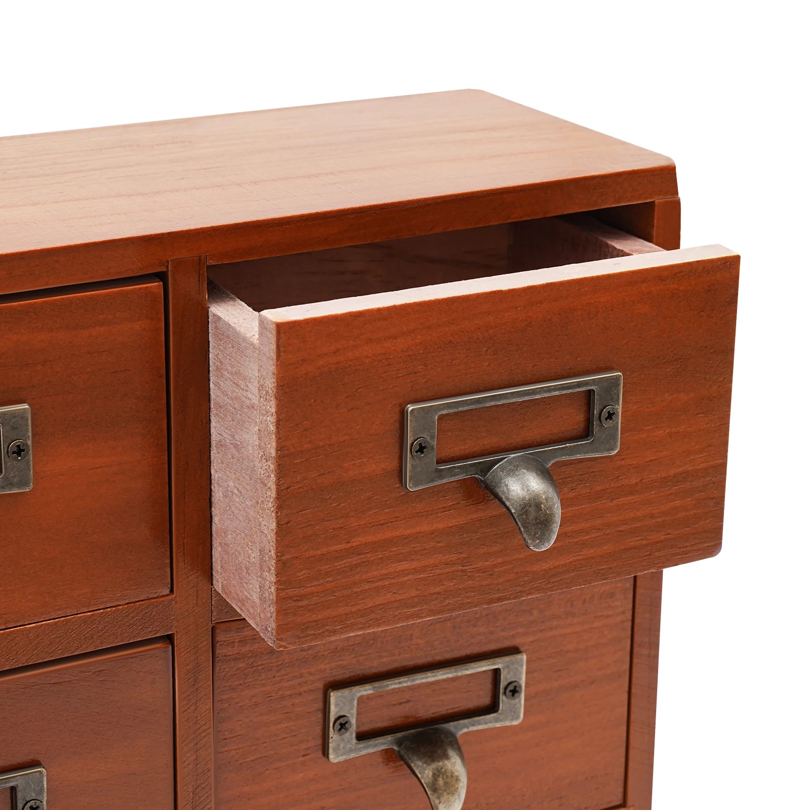 16 Drawers Apothecary Cabinet with Drawers Library Card Catalog Cabinet Medicine Vintage Furniture Wooden Desk Drawer