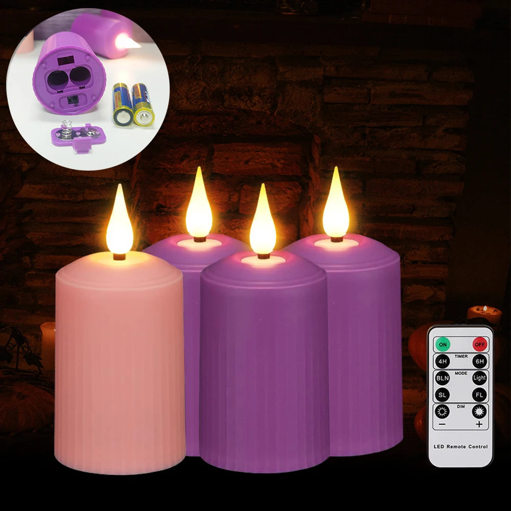 Led Candles Battery-operated Tea Light Timer Remote With Flickering Flames Led Light Christmas Home Decoration Advent