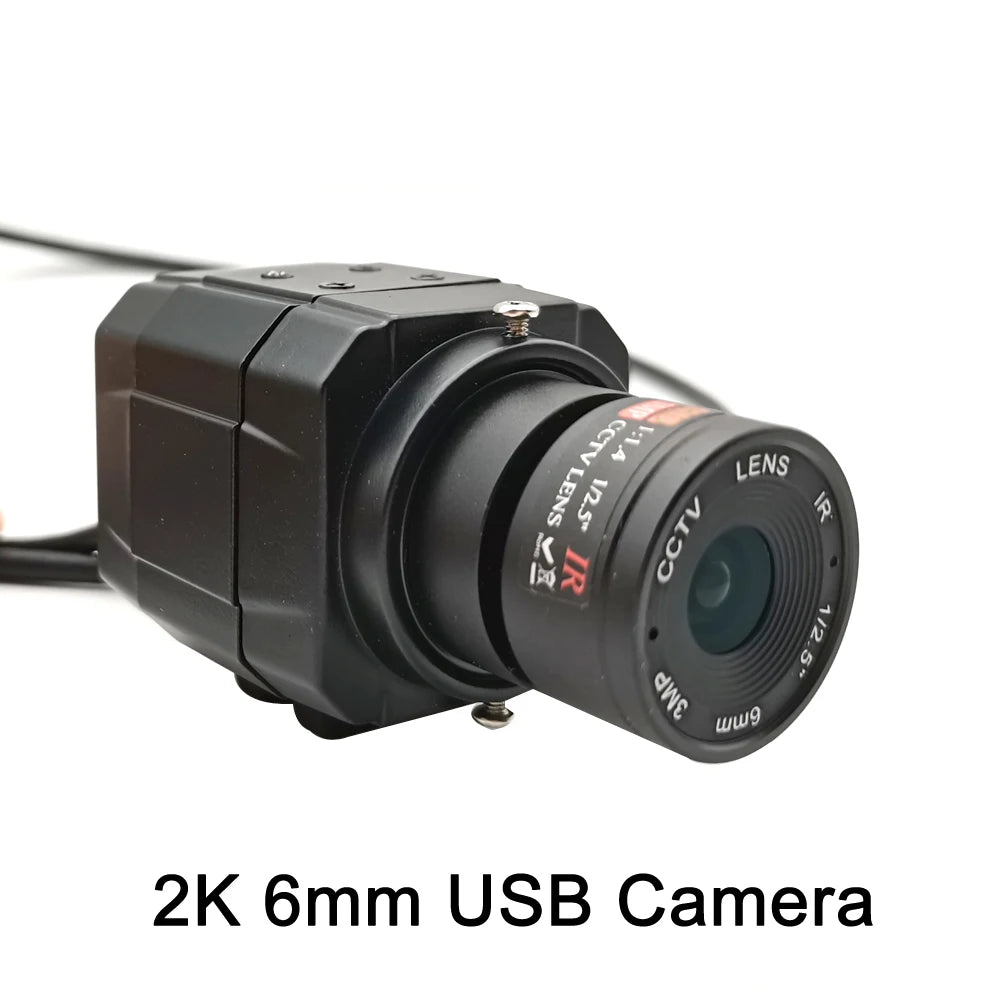 HD 2K Webcam 30fps High Speed UVC OTG 4MP USB Camera With 2.8-12mm Varifocal CS Lens Plug And Play For Youtube Live