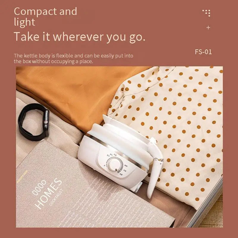 Folding Kettle Traveling Abroad Silicone Telescopic Electric Kettle Portable Mini Thermal Kettle