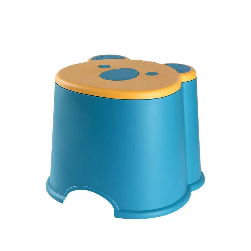 2025 footstool Non-slip square stool Thickened plastic Small bench bathroom stool