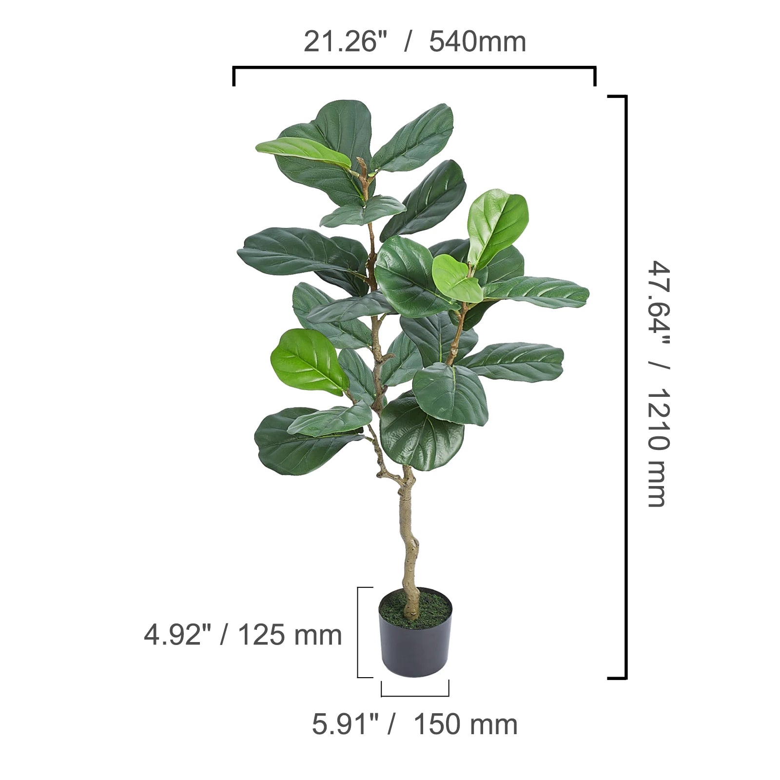 SucceBuy Artificial Olive Tree 4/5/6FT Tall Faux Plant Secure PE Material Anti-Tip Tilt Protection Low-Maintenance Tree