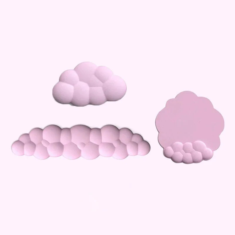 Cloud Wrist Rest Keyboard Memory Foam Mouse Mat Anti-slip Keyboard Handle Support MousePad Set Ergonomic Cloud Wrist