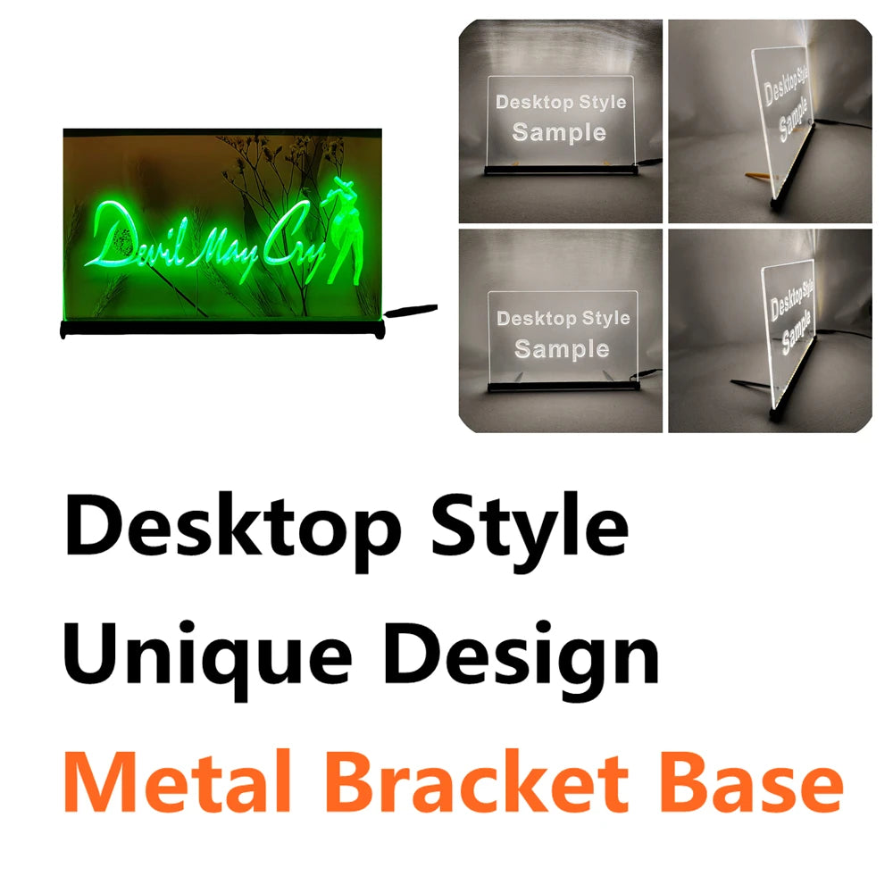 Devil May Cry-3D Carving LED Neon Sign Wall Art for Home,Room,Bedroom,Office,Farmhouse Decor - Green-Z / EU-30x20cm