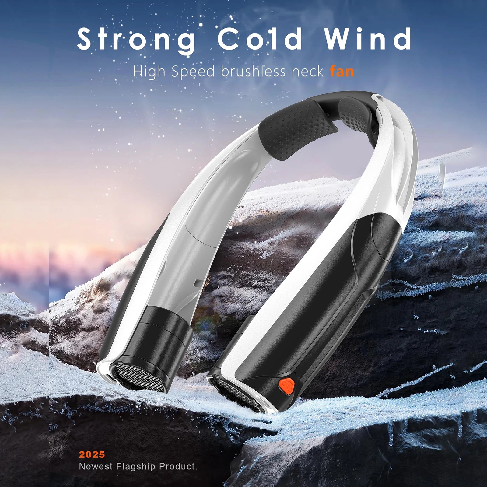 Portable neck fan six wind speeds (Max: 8000 rpm) 6000mAh battery - up to 20 hours extremely strong life