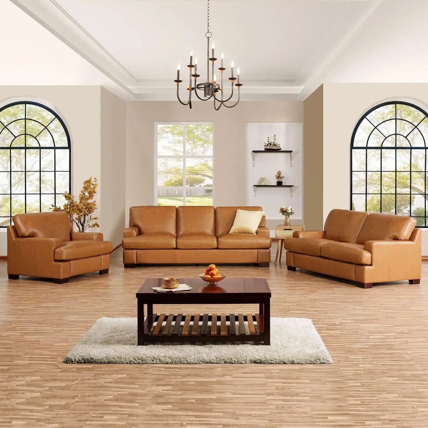 hot-salessiggy-genuine-leather-sofa-set-of-3-luxurious-comfort-goose-feather-cushion-filling-square-arm-design-sturdy-block