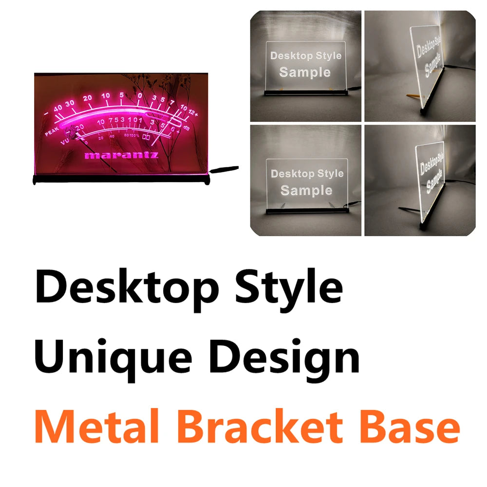 Marantz Peak VU dB LED Neon Sign-3D Carving Wall Art for Home,Room,Bedroom,Office,Farmhouse Decor - Pink-Z / UK-30x20cm