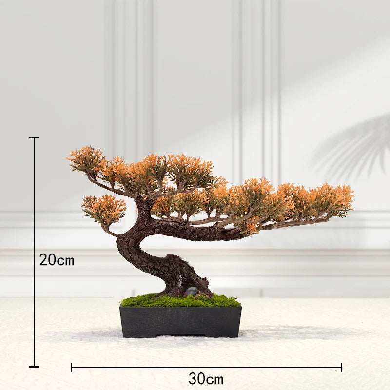 Simulation fake tree bonsai home living room Chinese sand table hotel porch landscaping decoration green plant