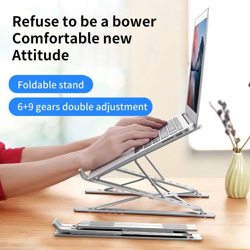 Laptop Stand For Macbook Folding Adjustable Aluminum Computer Pc Tablet Stand Notebook Tablelaptop Holder Heat