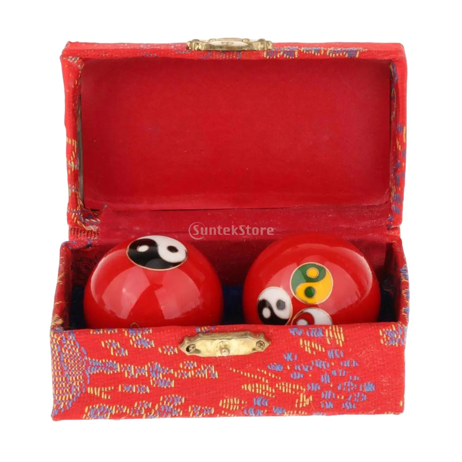 2pcs Chinese Baoding Balls With Fitness Seniors Finger Dexterity Massager Baoding Balls Relax - Colorful Gossip 47mm 2