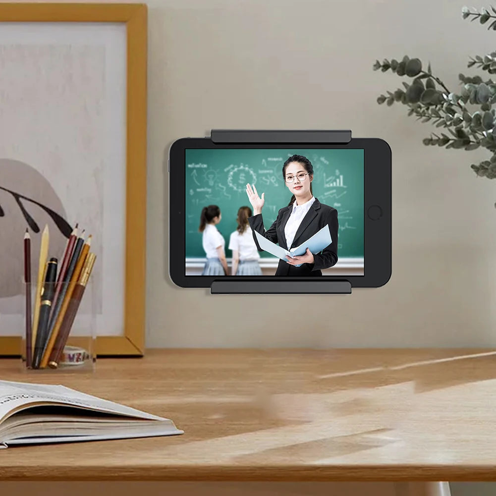 2 Pcs Universal Wall Mounted Tablet Stand Holder Fixed by Adhesive Or Screw for IPad/iPhone 15 14/Samsung/Xiaomi/Lenovo