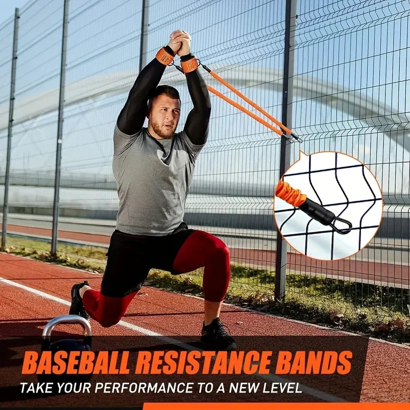 Outdoorfun Baseball Resistance Bands 50lbs/100lbs Trainer for Pitchers Arm Bands for Athletes Improve Pitching Batting