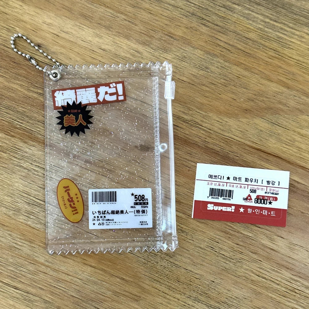 INS Transparent Candy Bag Badge Holder Korean Photocard Holder Display Bag Pendant Idol Photo Card Protective Cover