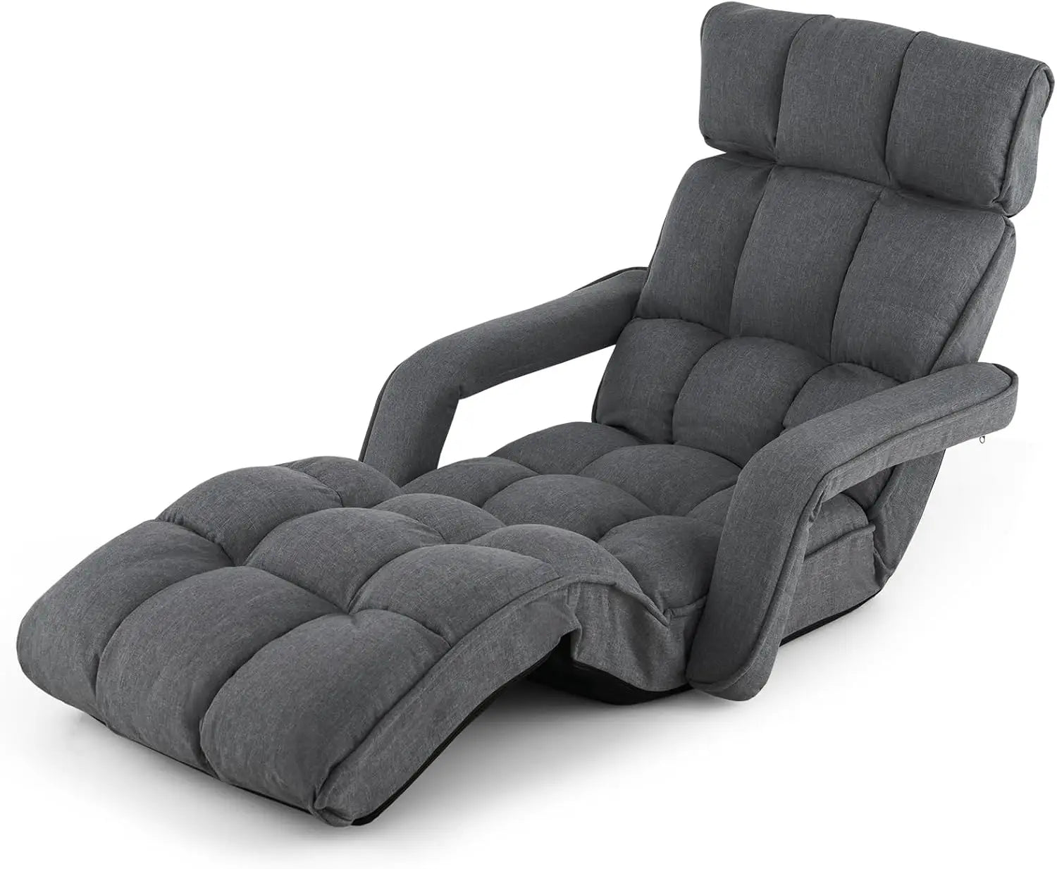 Foldable Floor Lazy Sofa Indoor Chaise Lounge Sofa with 6 Adjustable Positions Folding Chair Bed with Adjustable