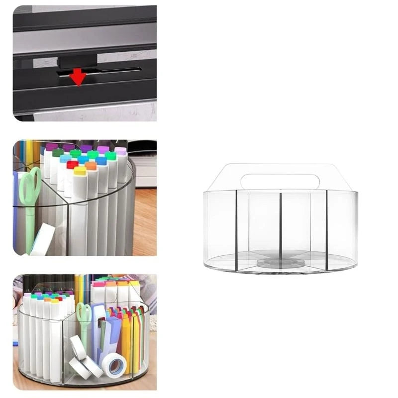 360-degree-rotating-pen-holder-desk-organizers-6-slot-clear-acrylics-pencil-holder-art-supply-organizers-marker-holder