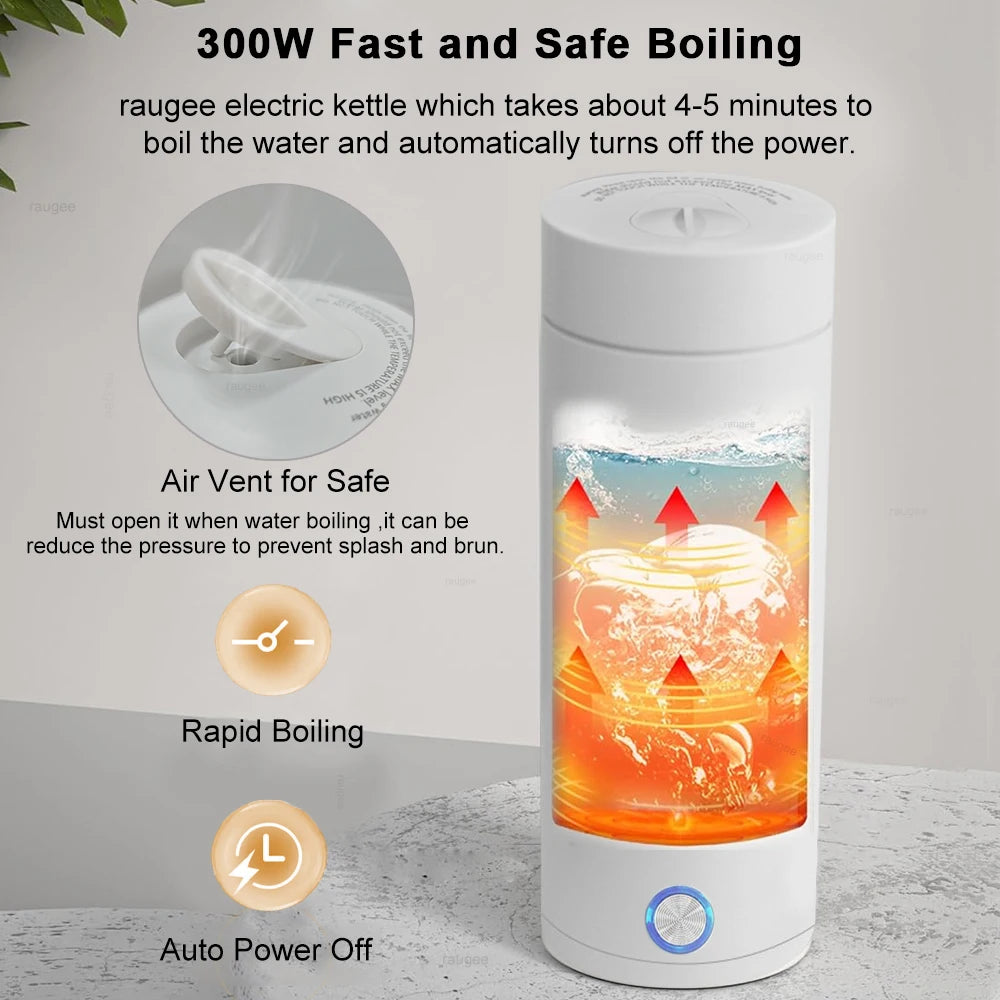 Portable Electric Kettle Travel Boil Water Cup Anti-Scald Tea Coffee Maker Hot Water Cup Thermal Water Bottle