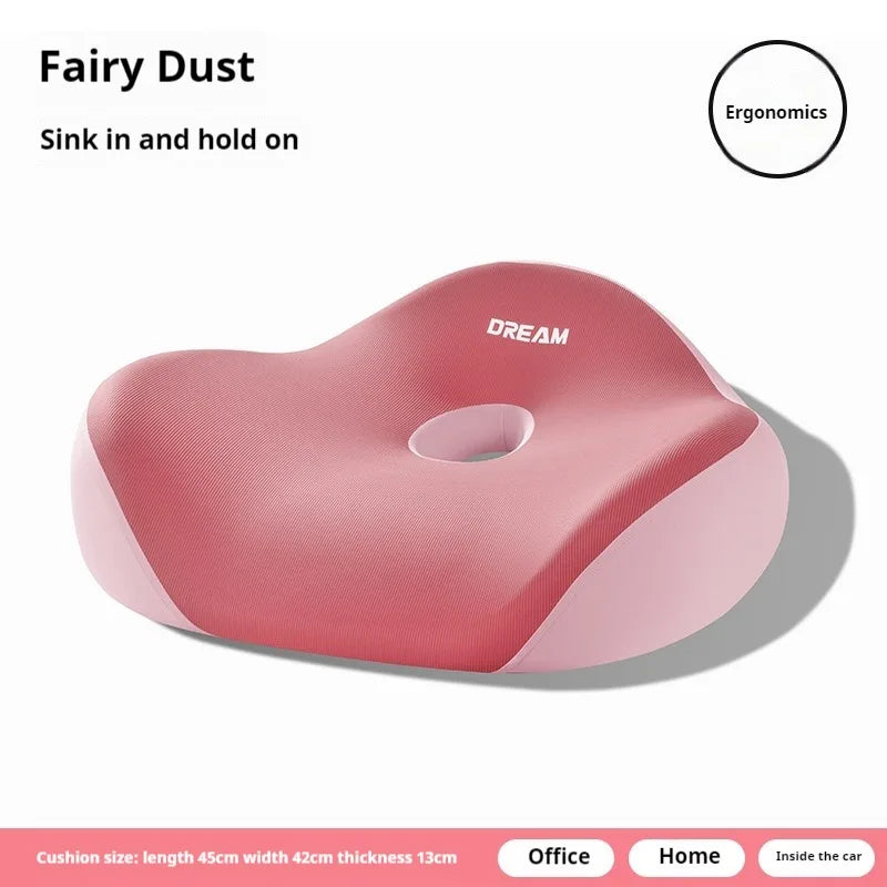 Memory Foam Office Chair Seat Cushion Posture Corrector Long Hours Sitting Comfortable Donut Pillow Height Enhancer