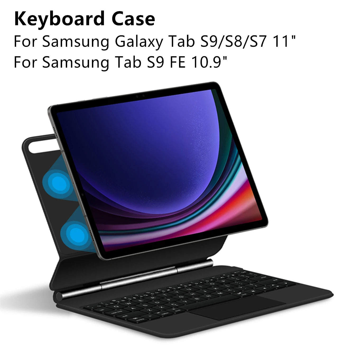Keyboard Case For Samsung Galaxy Tab S9 FE 10.9 S9 S8 S7 11 Magnetic Smart Folio Book Cover Magic Backlight