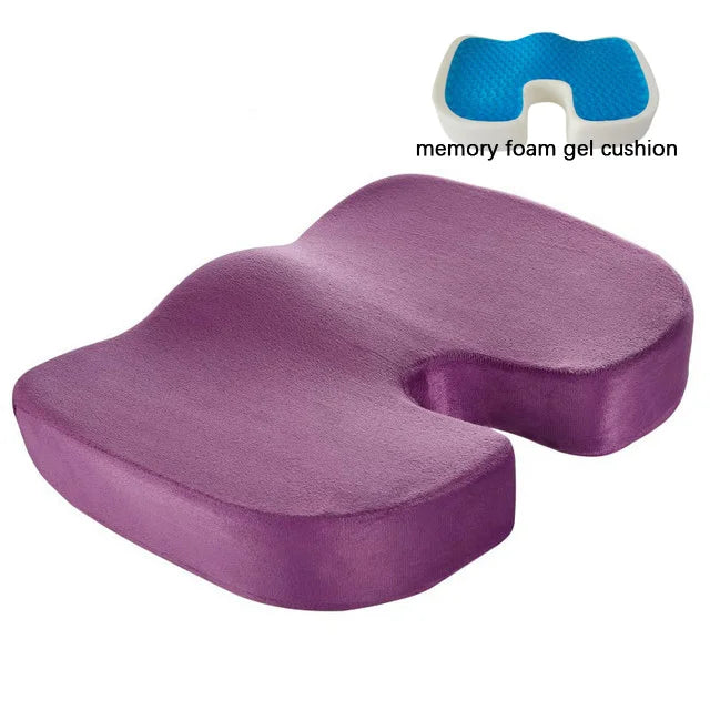 Office Chair Cushion Seat Pad Memory Foam Car Seat Cushion Orthopedic Hemorrhoid Pillow Gel Seat Cushions for Chairs