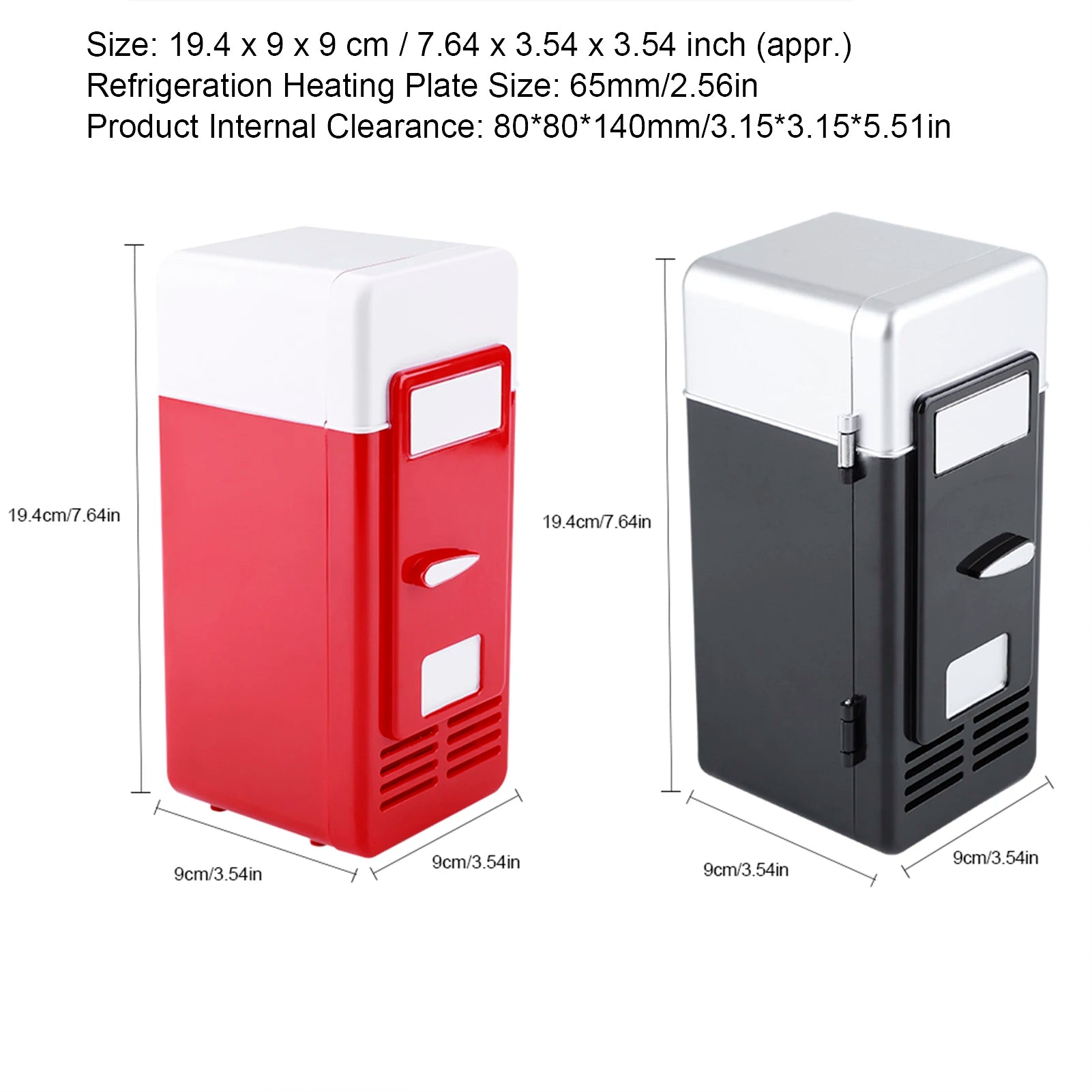 Mini Fridge Cool Quickly Beverage Fridge Usb Interface Cooler & Warmer 5 Minutes Refrigerator Temperature for Cola Cans