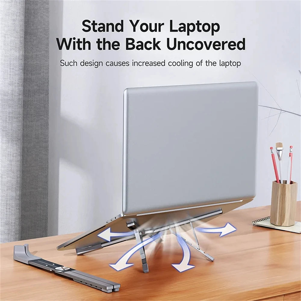 Vothoon Portable Laptop Stand for MacBook Pro Air Aluminum Foldable Notebook Laptop Base Macbook Holder Adjustable