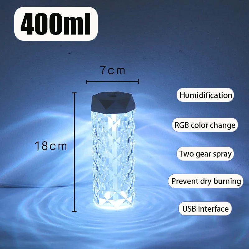 400ML Air Humidifier USB Aroma Diffuser Essential Oil Purifier Fragrance Mist Maker RGB Light humidificador For Car