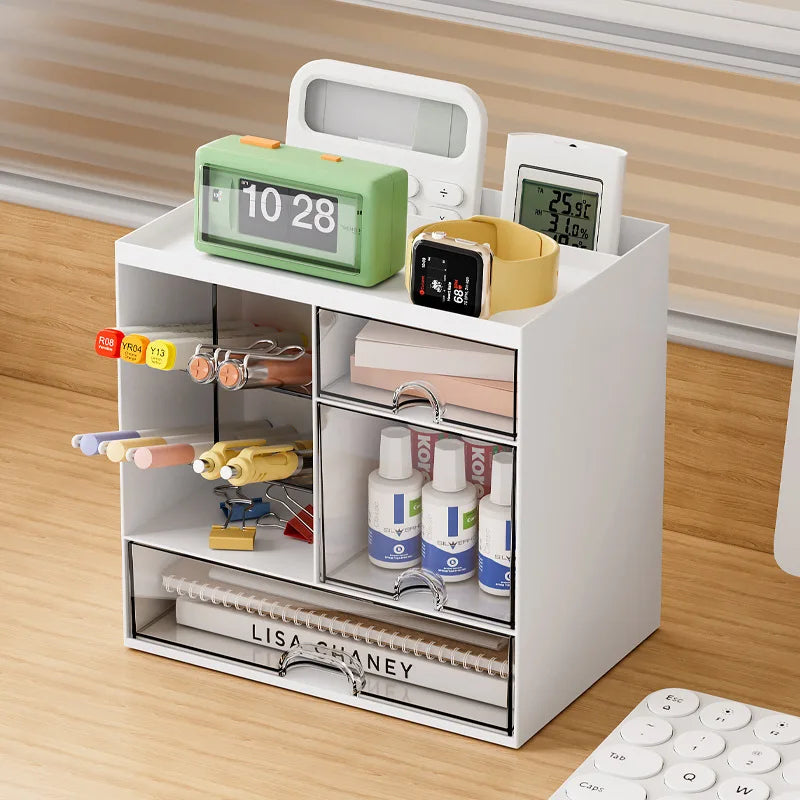 Desktop Combination Slant Insertion Pen Holder Student Desk Stationery Storage Box Large Capacity Office Desk Storage