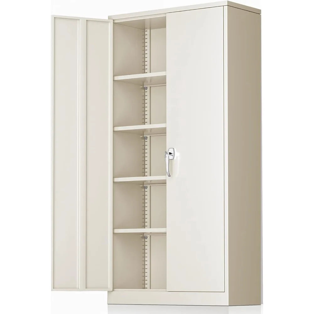 metal-storage-cabinet-with-doors-and-adjustable-shelves-72locking-tool-steel-garage-cabinet-utility-metal-filing-storage-lock