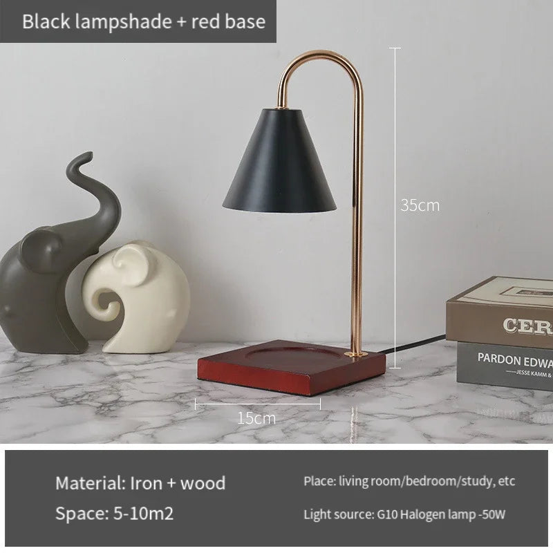 Aromatherapy Candle Lamp Retro Nostalgic Marble Molten Wax Lamp Household Creative Plug-in Dimming Candlestick Desk