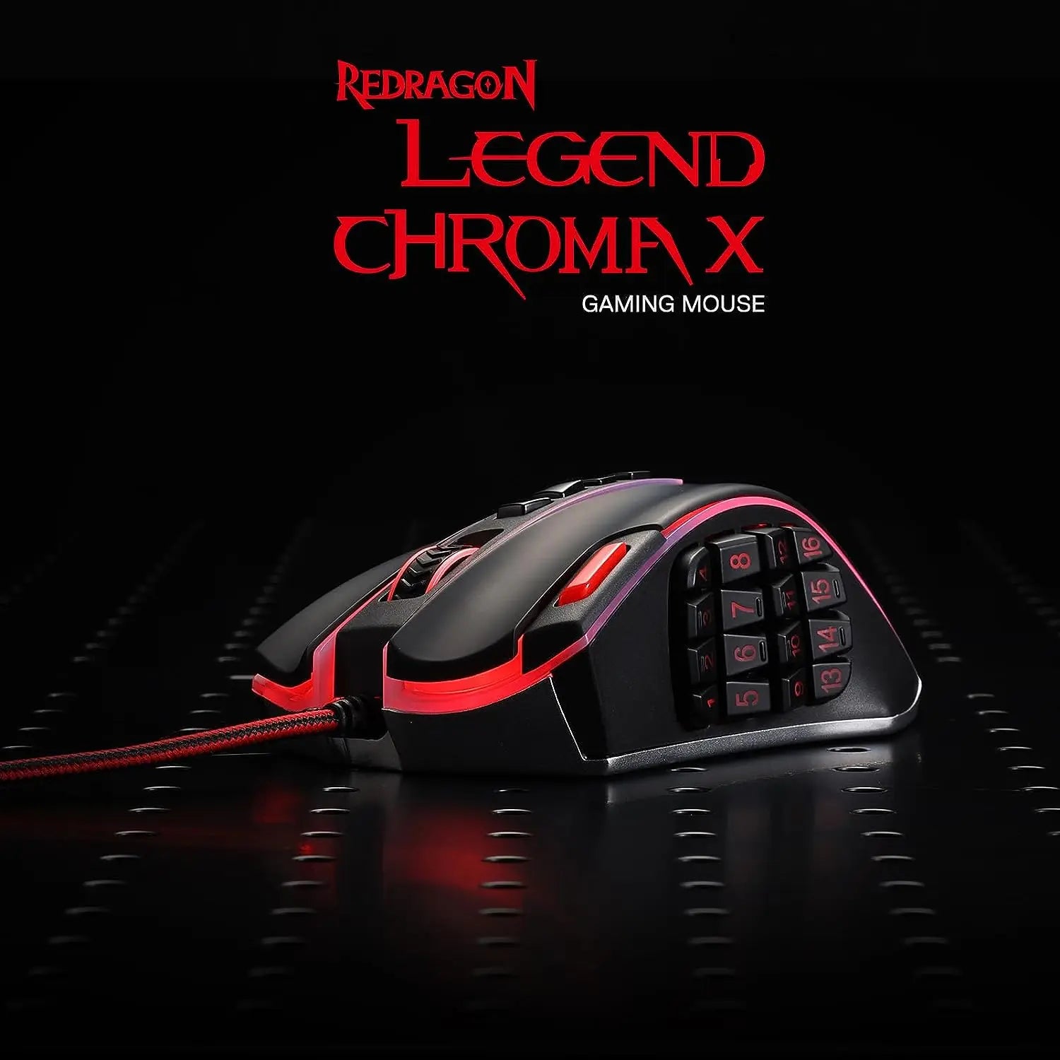 Redragon M990 MMO Gaming Mouse 32000 DPI High Precision Wired RGB Gamer Mouse w/23 Programmable Buttons 16 Side Macro