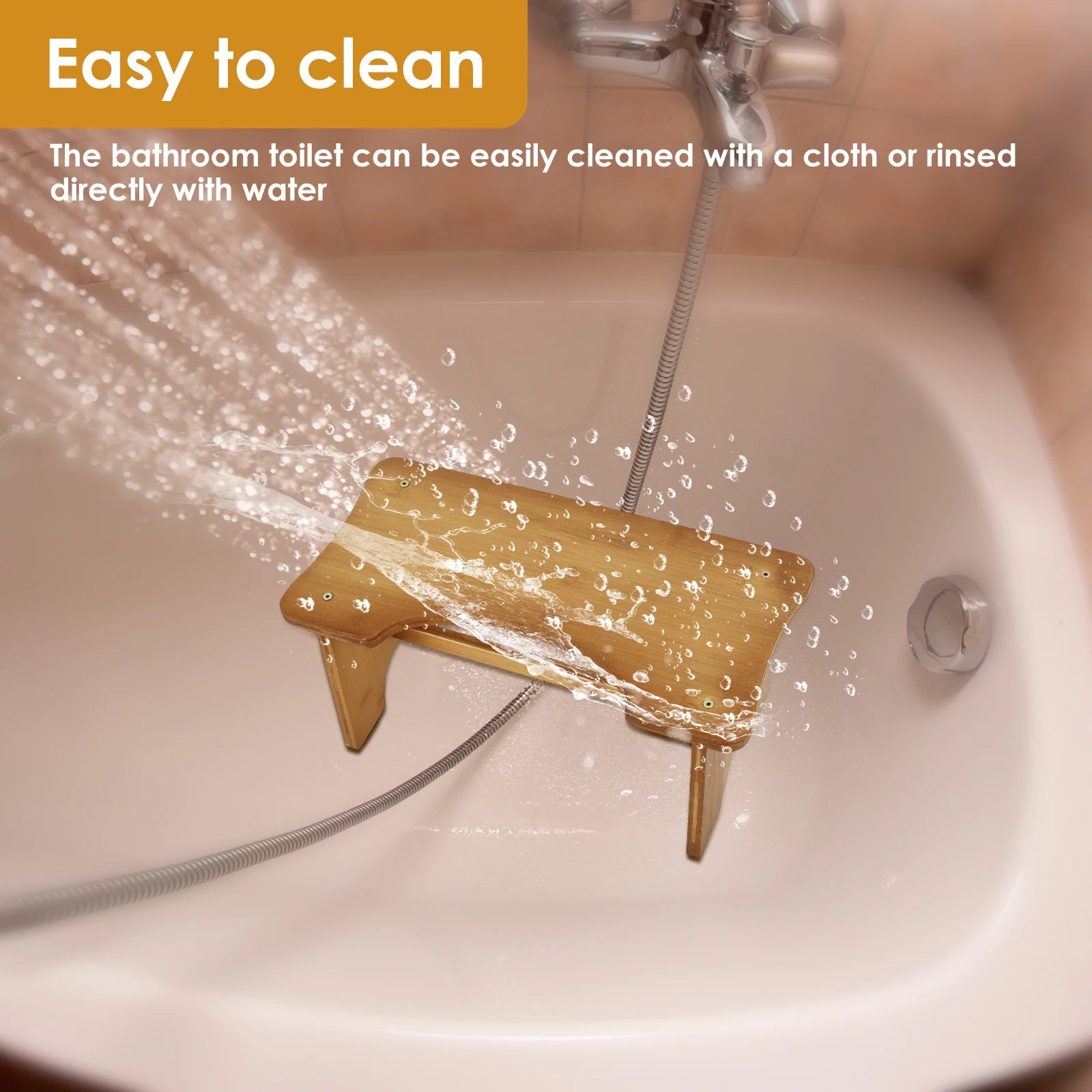 Bamboo Squatty Potty Toilet Stool Anti-slip Sturdy Toilet Foot Stool Bathroom Portable Pregnant Woman Children Adult