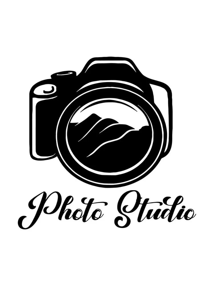 Photography Studio Logo Wall Decal Vinyl Window Sticker Camera Art Decorations for Business Room Office Photo Studio