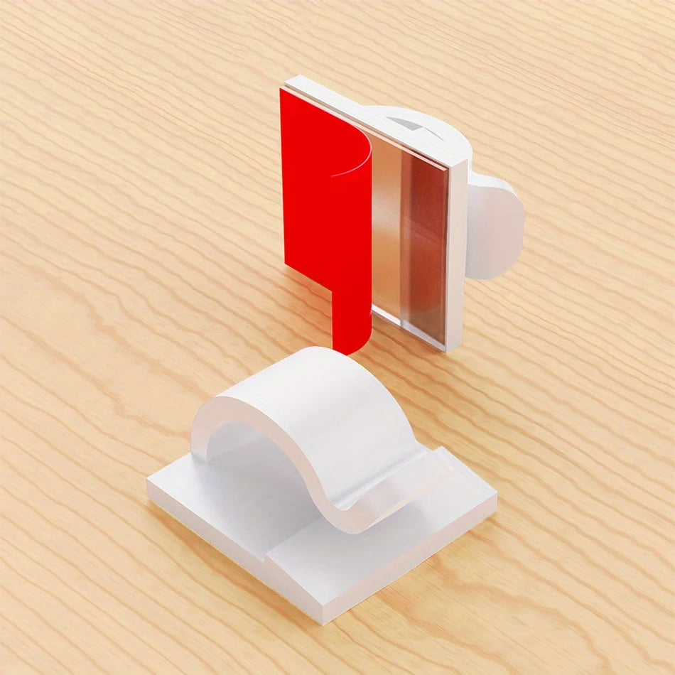 50Pcs Adhesive Cable Clips Upgraded Wall Wire Holders For Cable Management For PC Wall Under Desk Electric Wires